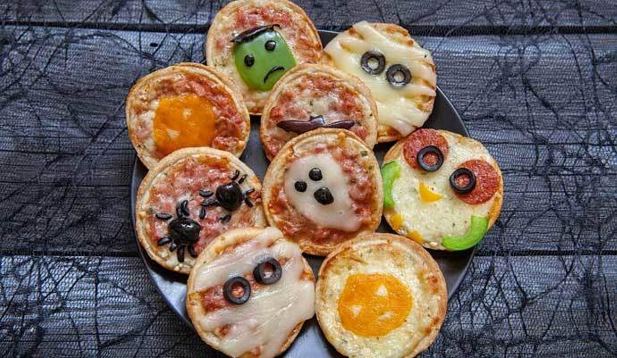 Tres ideas de pizzas para Halloween 2019