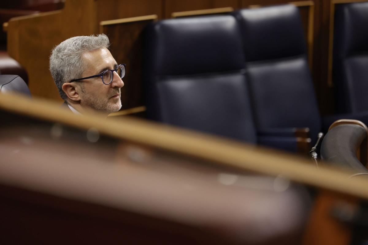 El ministro de Hacienda, Arcadi España, durante el último pleno del Congreso.