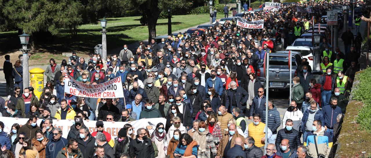 Un momento de la reivindicación en tierras compostelanas, el domingo.