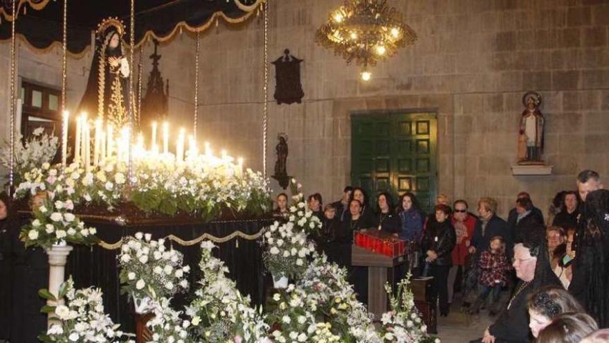 La imagen de los Dolores, adorada en el Nuevo Templo, que finalmente no salió en procesión. // S. Álvarez