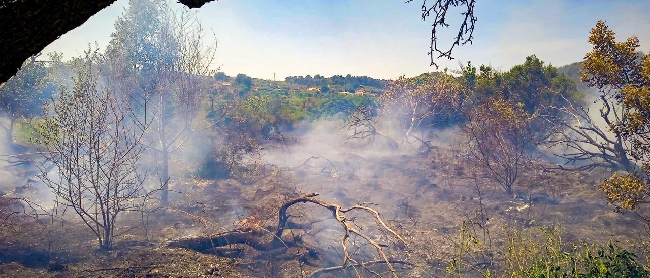 Declarat un incendi amb quatre focus entre Segorbe, Jérica i Navajas