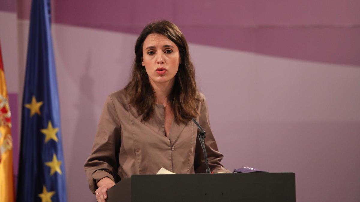 La ministra de Igualdad, Irene Montero