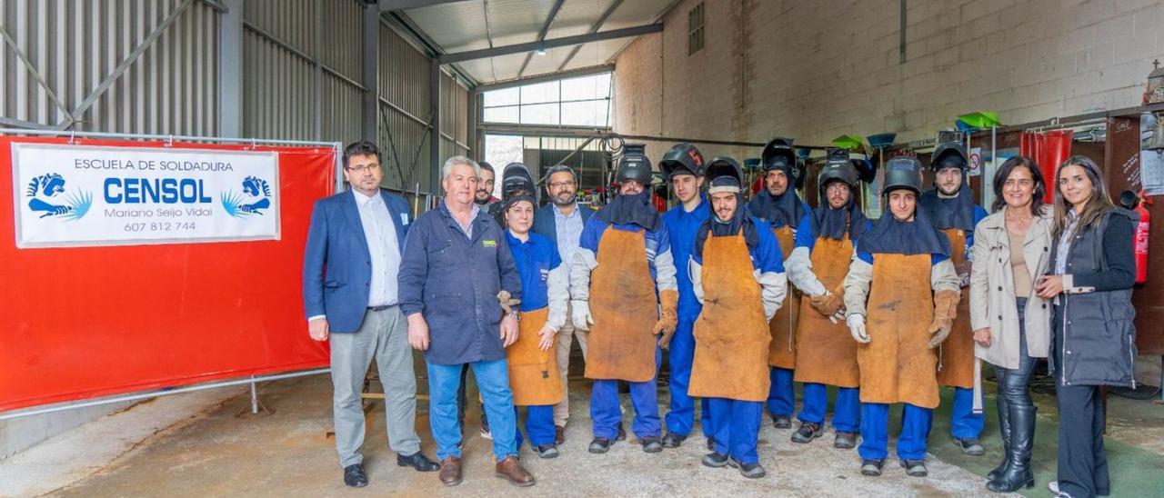 Participantes en el curso de soldadura que impulsa el Plan Integrado de Emprego.  | // FDV