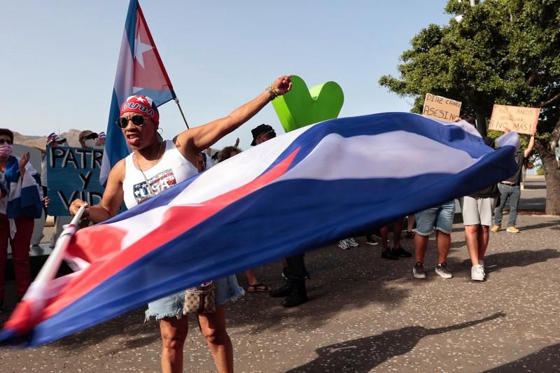 Manifestación por la libertad en Cuba