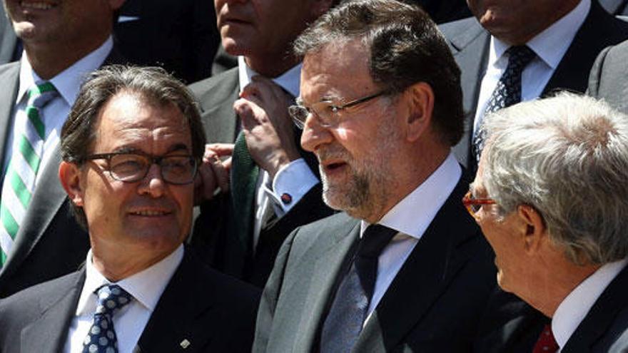 Rajoy y Mas han coincidido en Barcelona.