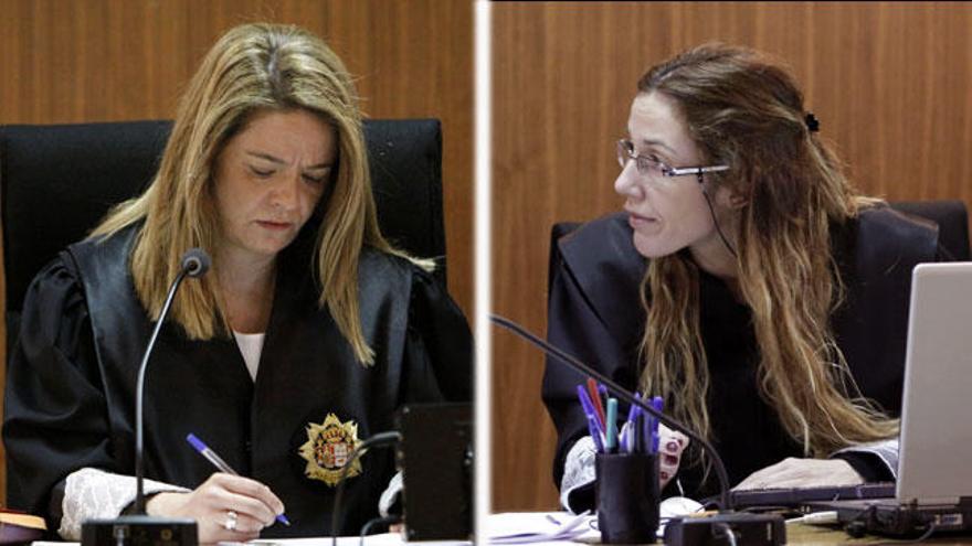 Las magistradas Samantha Romero, que presidirá el tribunal de Nóos, y Rocío Martín, que sustituye a Yllanes.