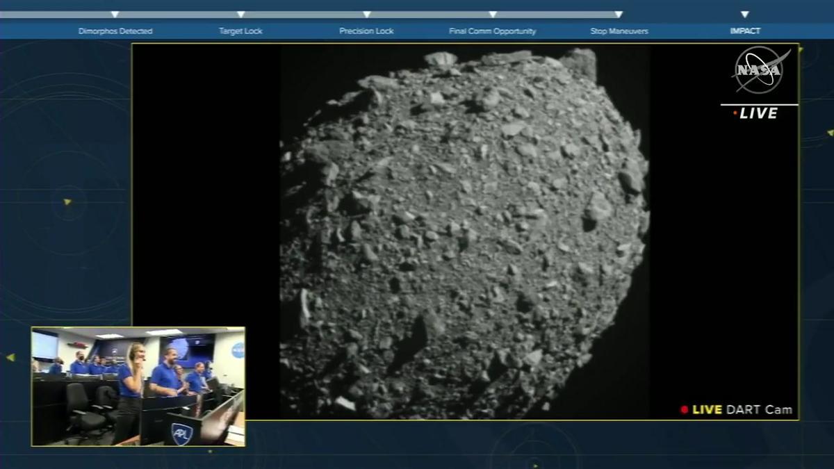 Éxito de la misión DART de la NASA: así ha colisionado la sonda contra el asteroide