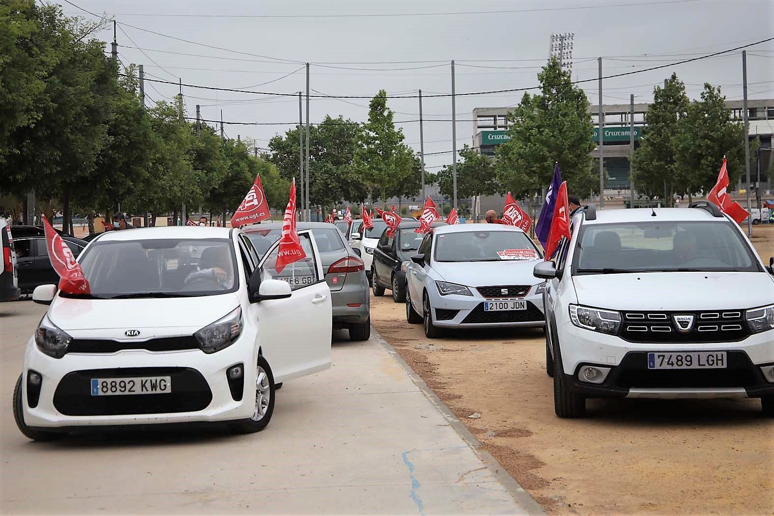 Caravana sindical para exigir al Gobierno que cumpla con sus compromisos