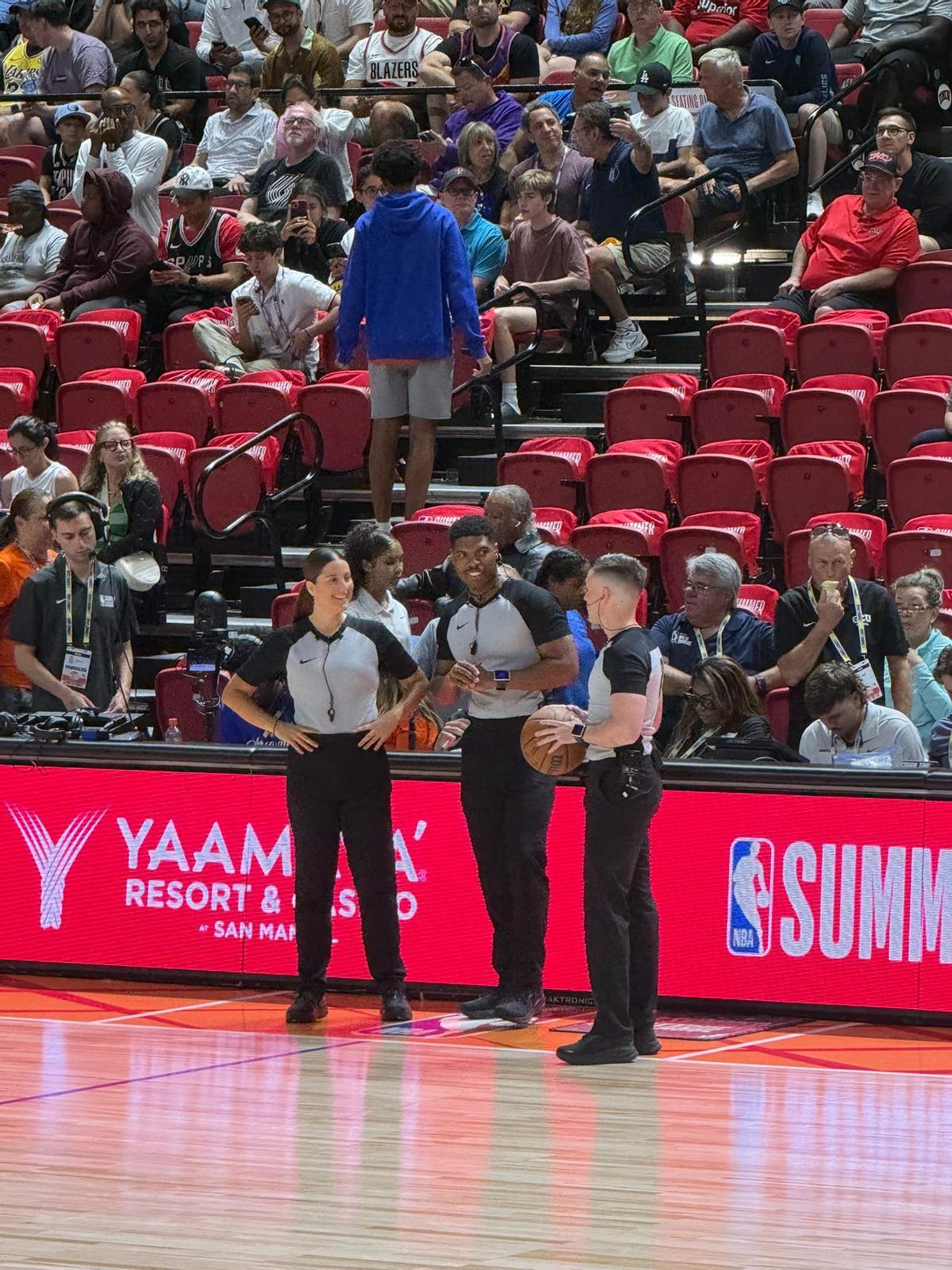 Ariadna Chueca, en un partido de la Summer League de la NBA este verano.