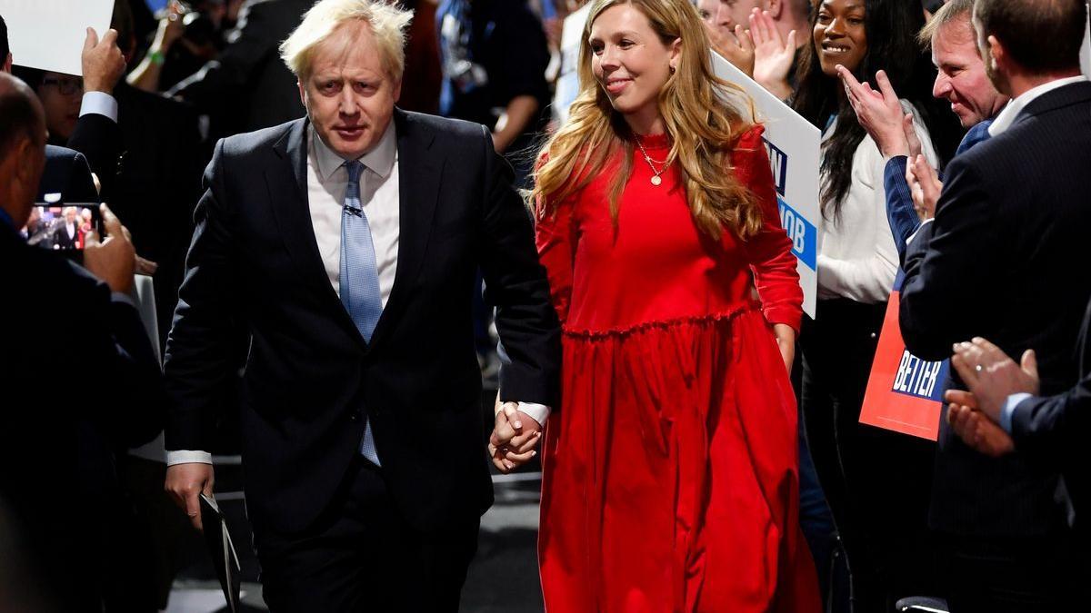 Carrie con su marido, el primer ministro británico, Boris Johnson.