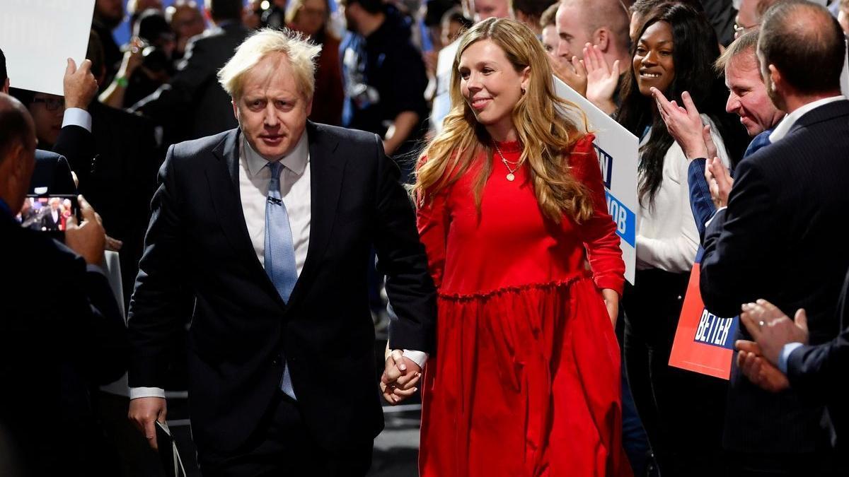 Carrie con su marido, el primer ministro británico, Boris Johnson.