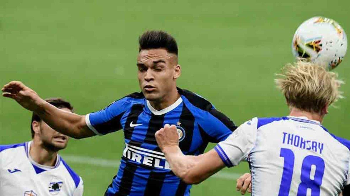 Lautaro Martínez marcó un gol ante la Sampdoria