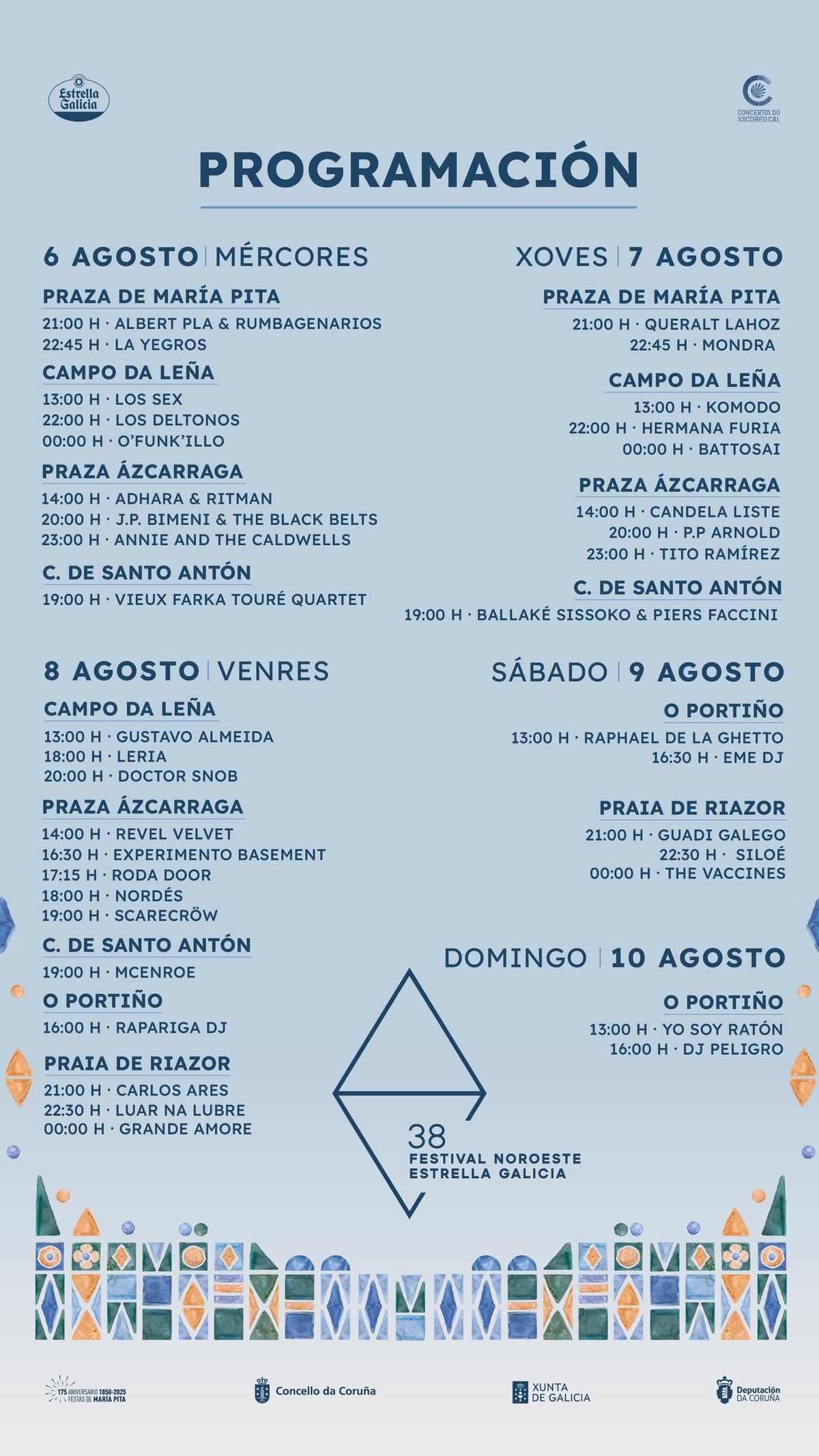 Horarios del Noroeste Estrella Galicia