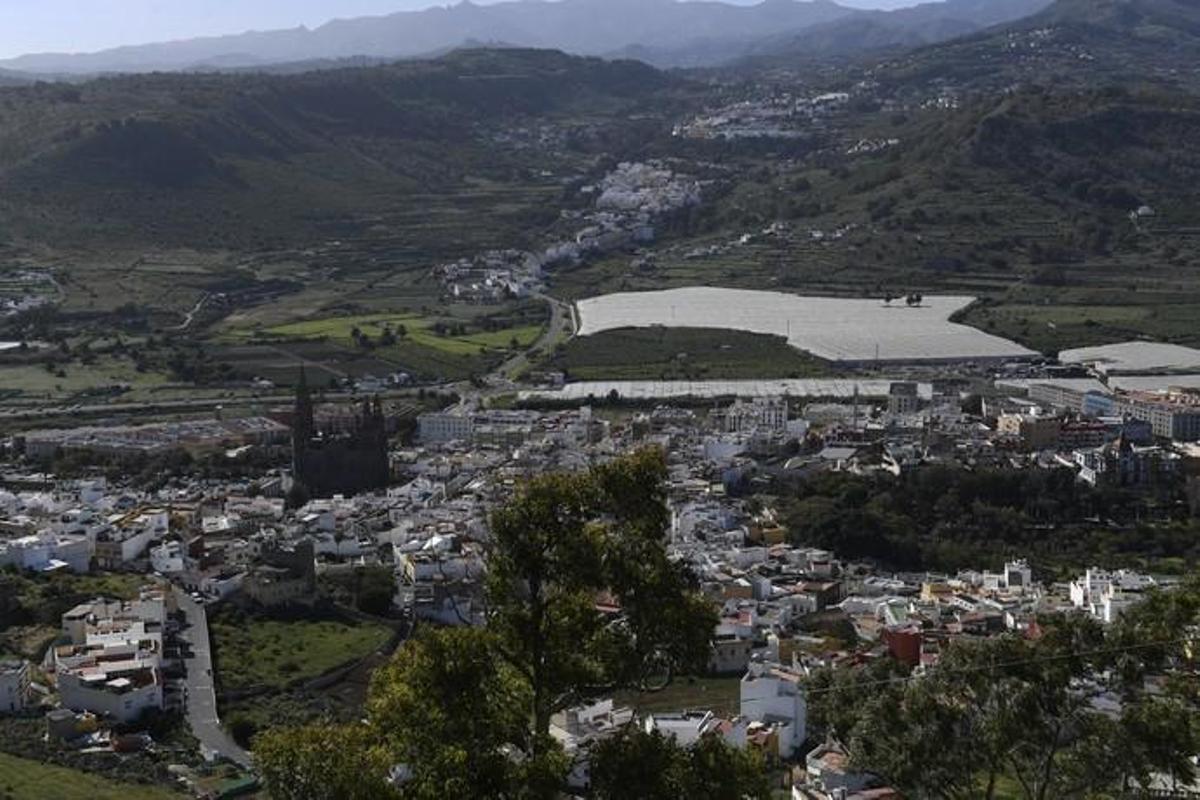 GRAN CANARIA 14-01-2019 ARUCAS. METEOROLOGIA. Calima. Vistas desde la Montaña de Arucas  FOTOS: JUAN CASTRO