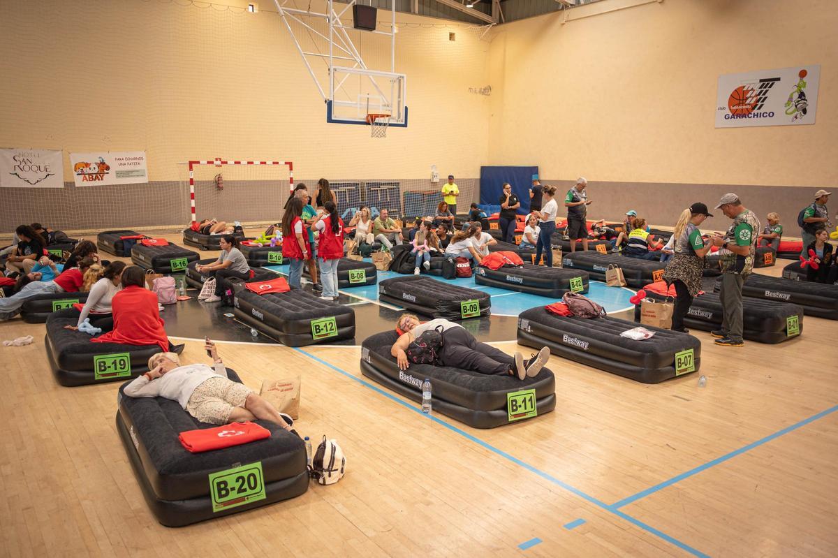 Simulacro en Garachico ante una erupción volcánica.