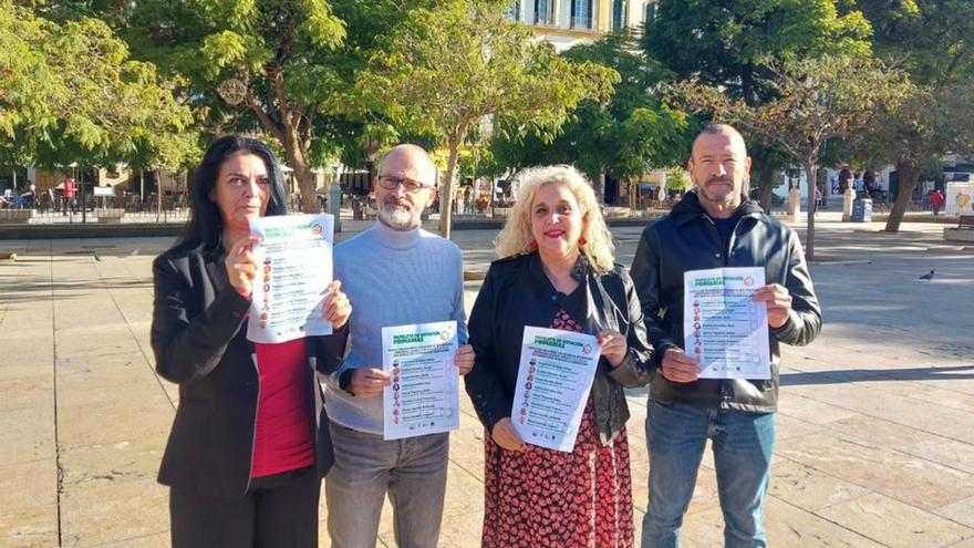 Representantes de la confluencia en Málaga.