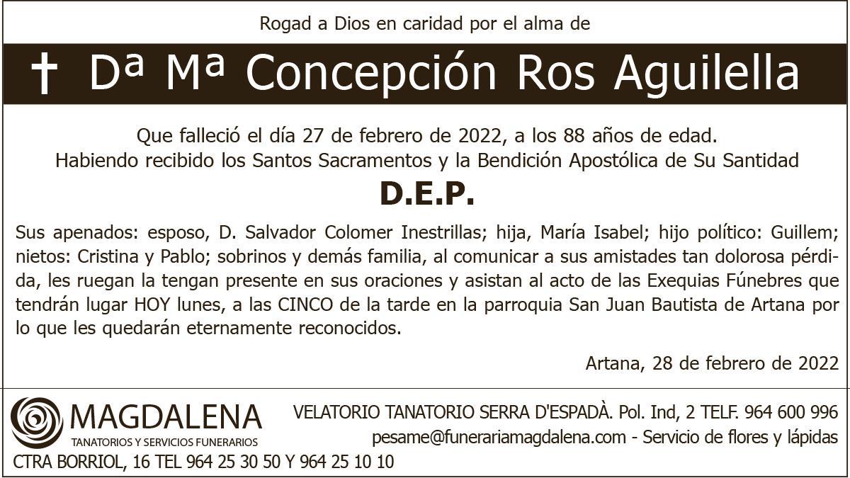 Dª Mª Concepción Ros Aguilella