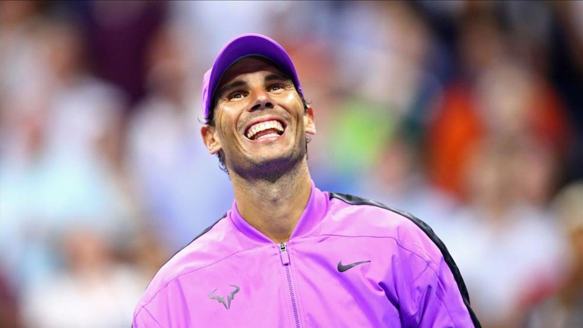 Rafael Nadal celebrando la victoria tras derrotar a John Millman