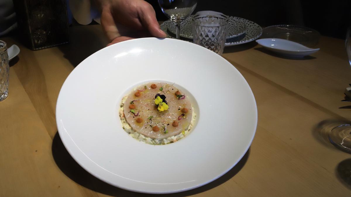 Primer plato de nochevieja a cargo del restaurante La Cuchara de San Lorenzo