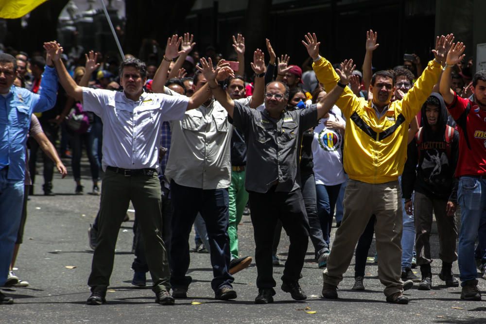 Incidentes en la marcha opositora en Venezuela