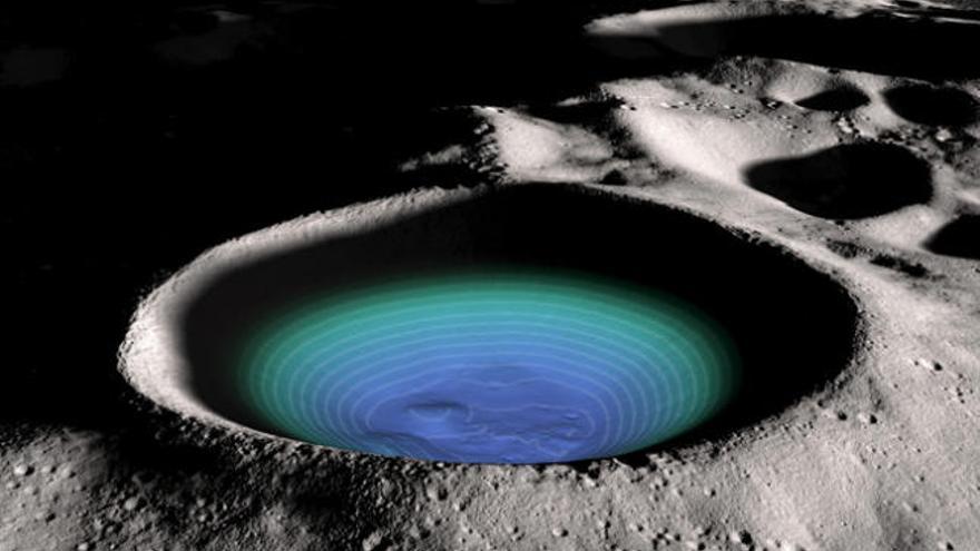 Un cráter de la Luna podría albergar hielo