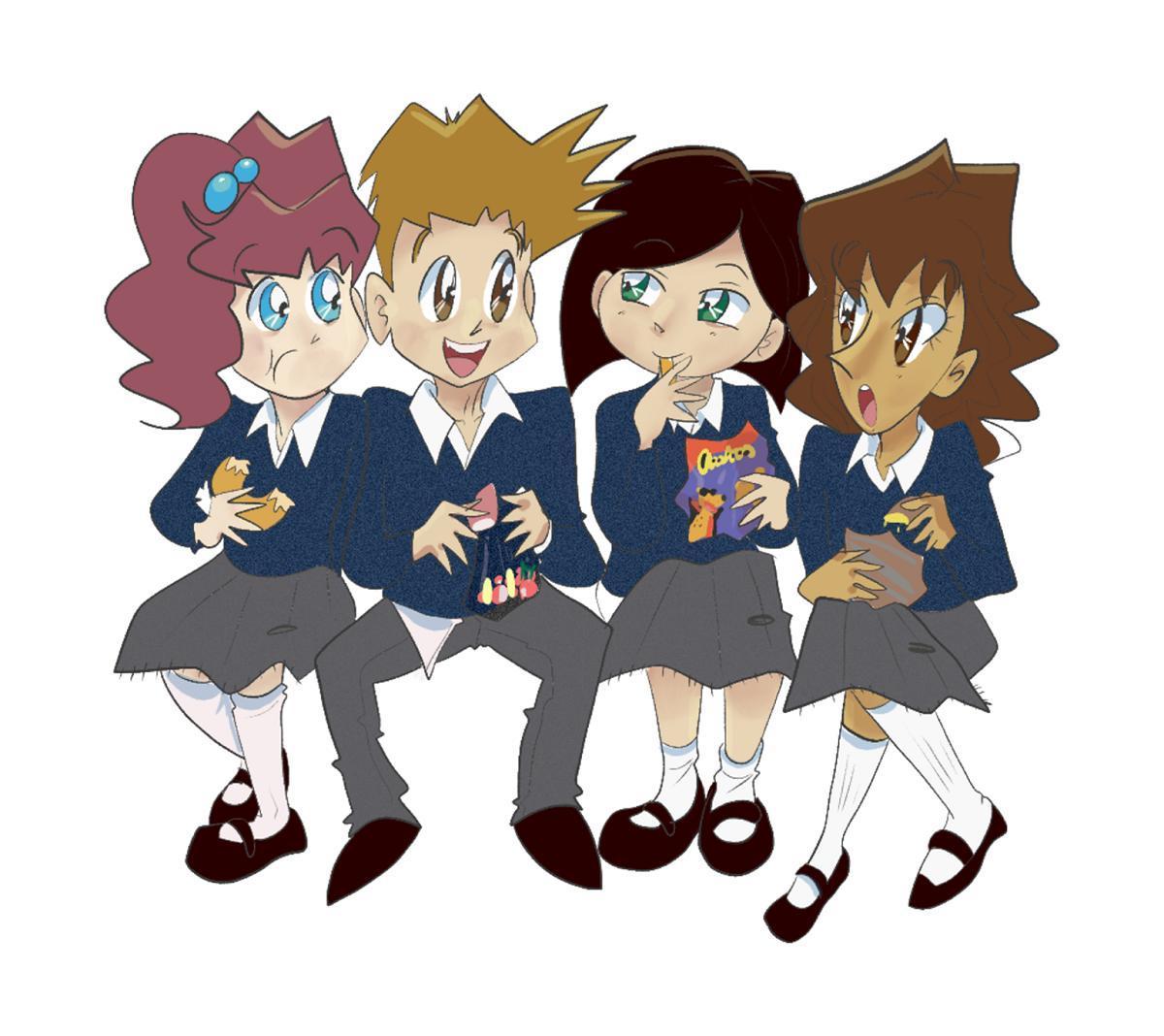 Berto y sus amigas.