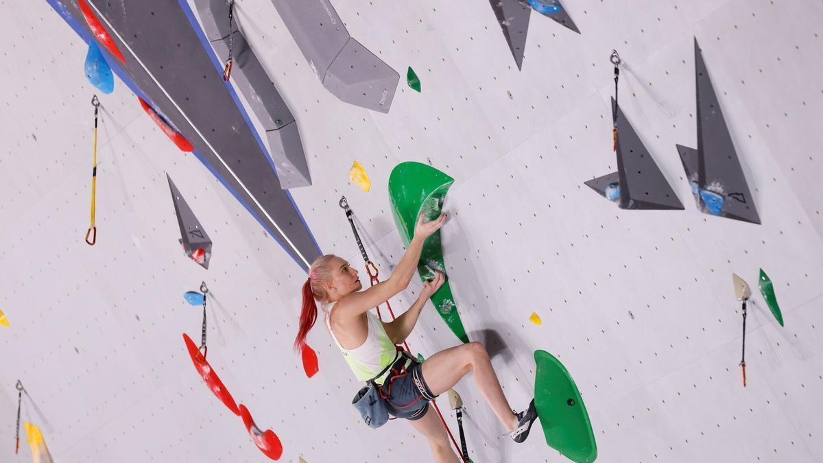 Janja Garnbret en Tokio 2020.