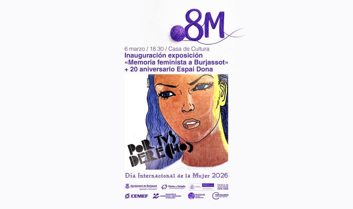Cartel de la exposición del 8M en Burjassot.