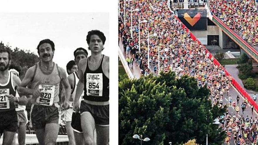 40 años entre estas dos ediciones del Maratón de València