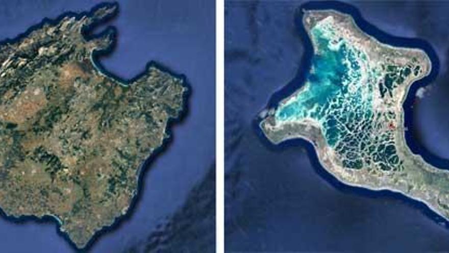 Beides Inseln: Mallorca und Kiribati.