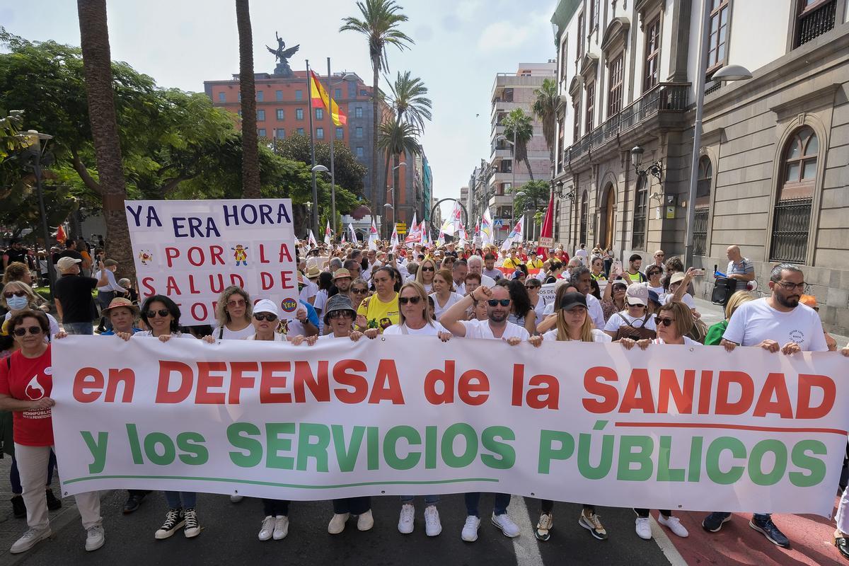 Manifestación en Gran Canaria en defensa de la sanidad pública Manifestación en Gran Canaria en defensa de la sanidad pública