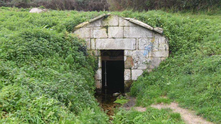 La Arqueta dos Frailes, parte del sistema que llevaba agua a la ciudad en la Edad Moderna. |   // CARLOS PARDELLAS