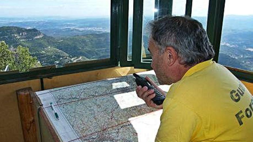 Torre de vigilància de Santa Cecília de Montserrat, enguany activa