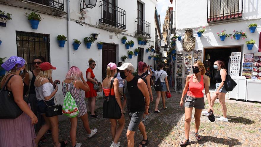Turistas en la Calleja de las Flores.