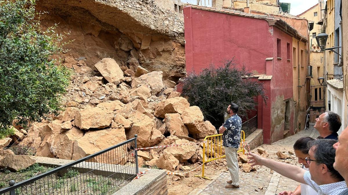 Visita de los técnicos de Patrimonio Cultural a las Casas Colgadas de Tarazona