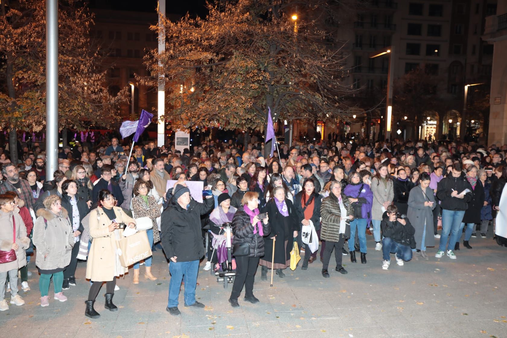 Así ha sido la manifestación del 25-N en el centro de Zaragoza