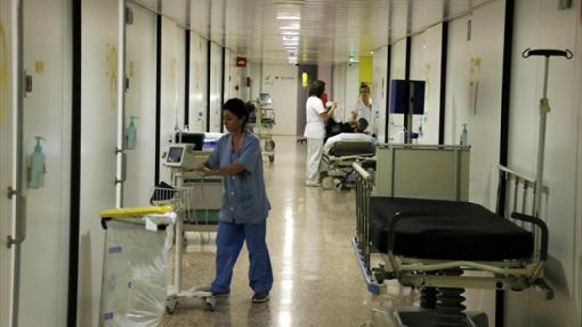 Módulos de urgencias en el hospital de Bellvitge.