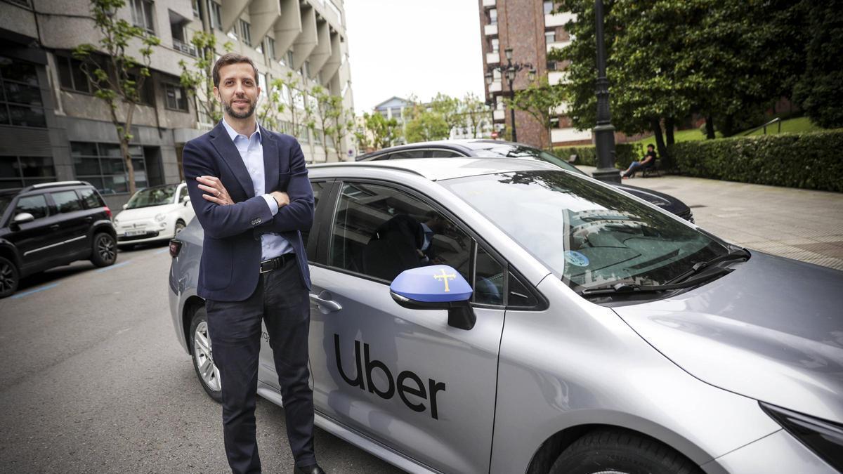 Felipe Fernández Aramburu, director de Uber en España y Portugal, esta semana, en Oviedo.