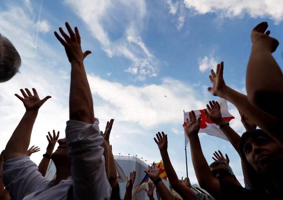 Manifestació a Barcelona per l'alliberament dels Jordis