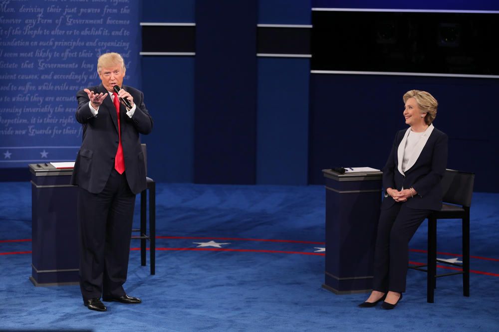 Segundo debate electoral entre Hillary Clinton y Donald Trump