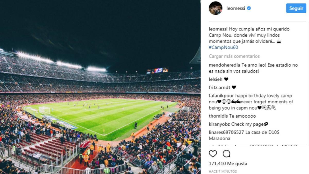 Messi celebró el 60º aniversario del Estadi