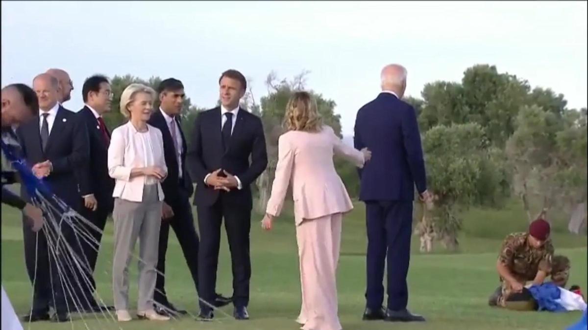 Meloni sale en auxilio de Biden tras su último despiste en la cumbre del G7