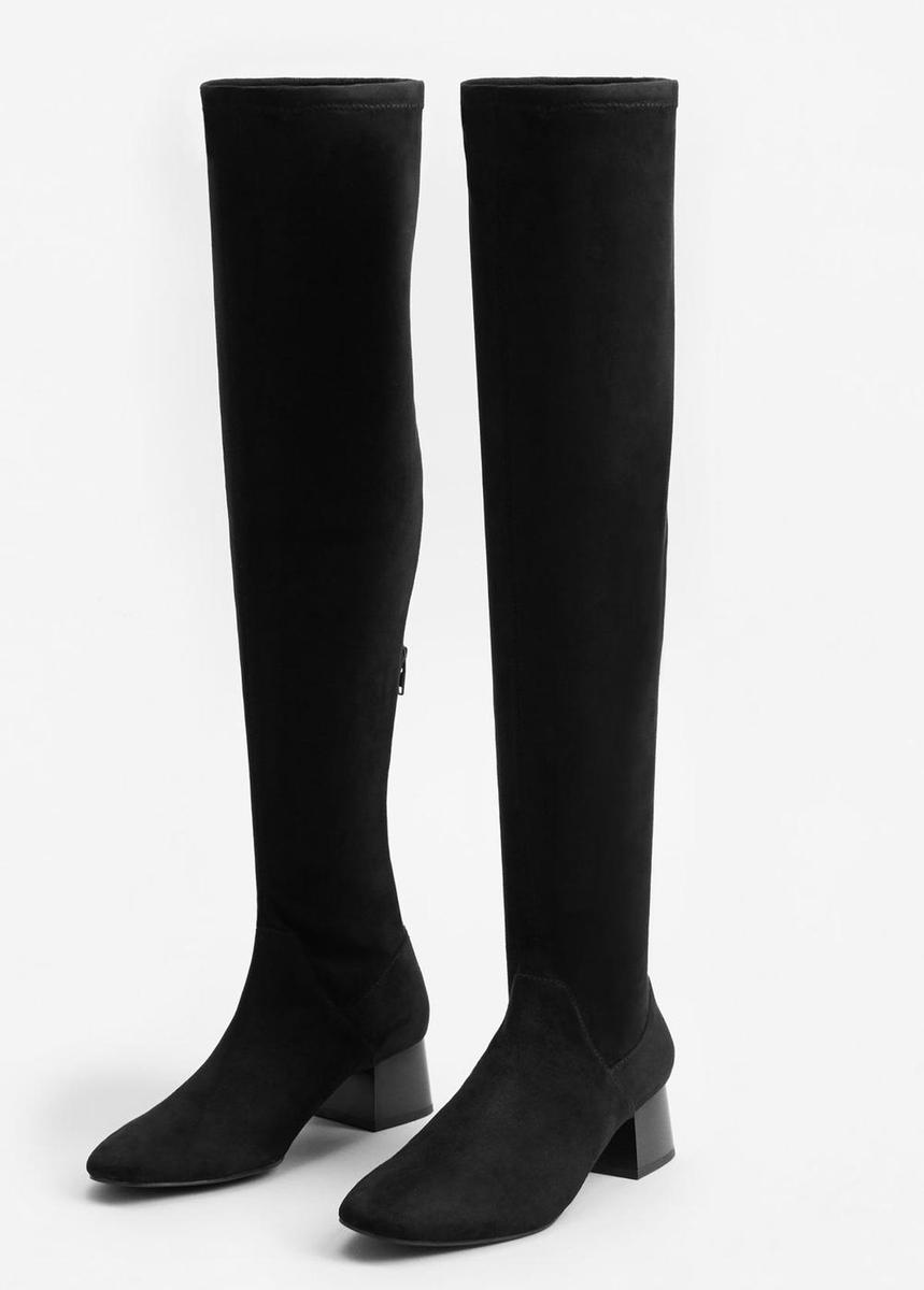 Botas negras 'over the knee', Mango