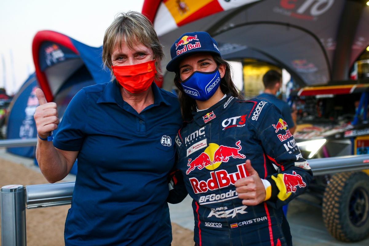 Jutta, junto a Cristina Gutiérrez en 2021