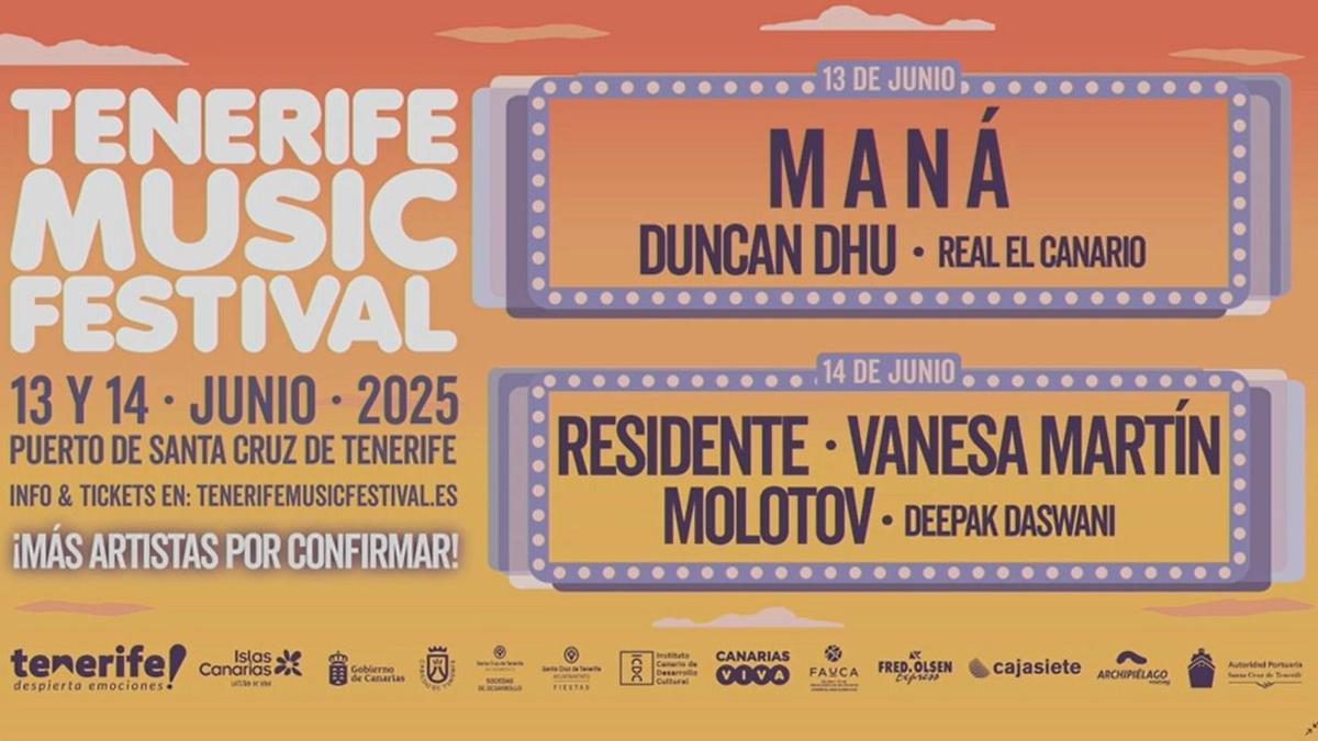 Cartel del Tenerife Music Festival.