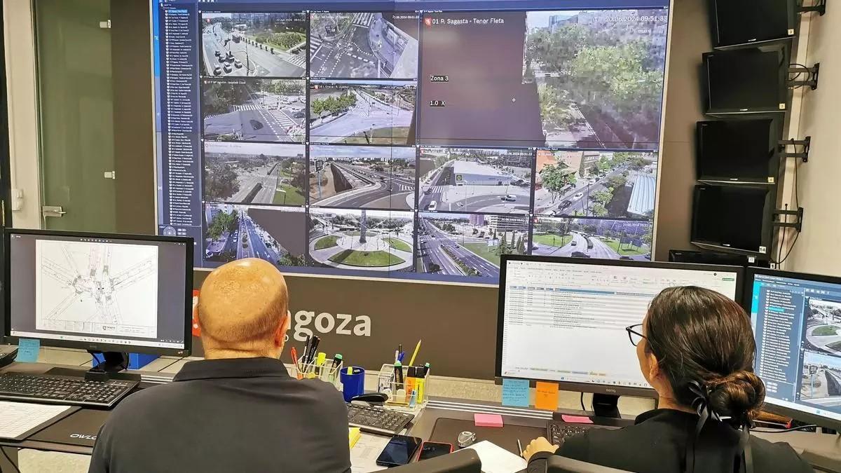El centro de control de tráfico de Zaragoza utilizar la IA para mejora la circulación.
