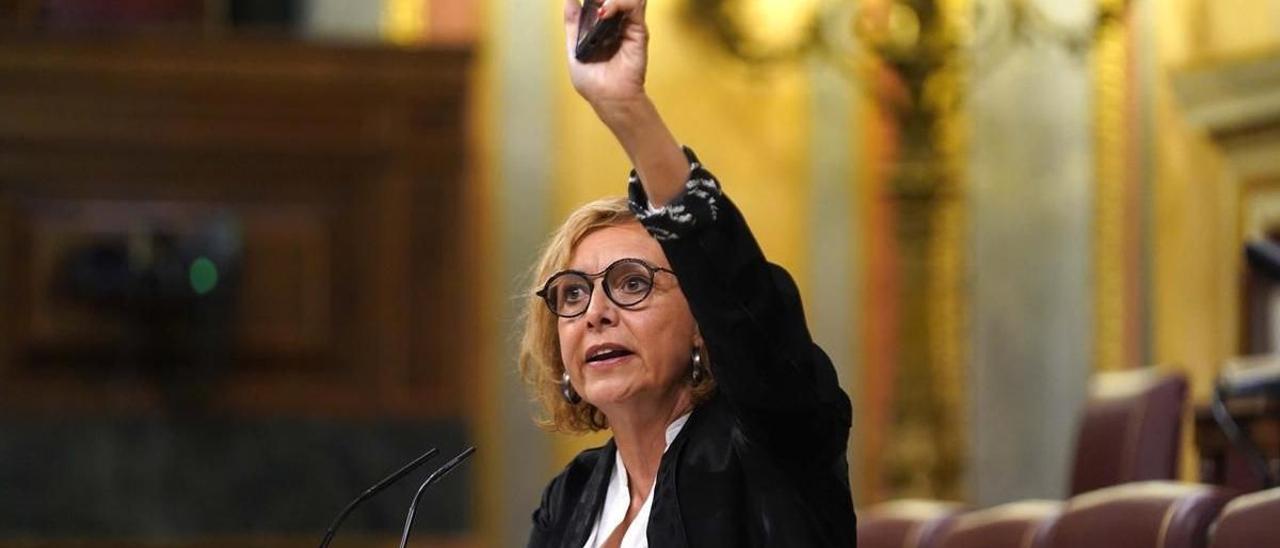 Montserrat Bassa, durante un pleno en el Congreso de los Diputados.
