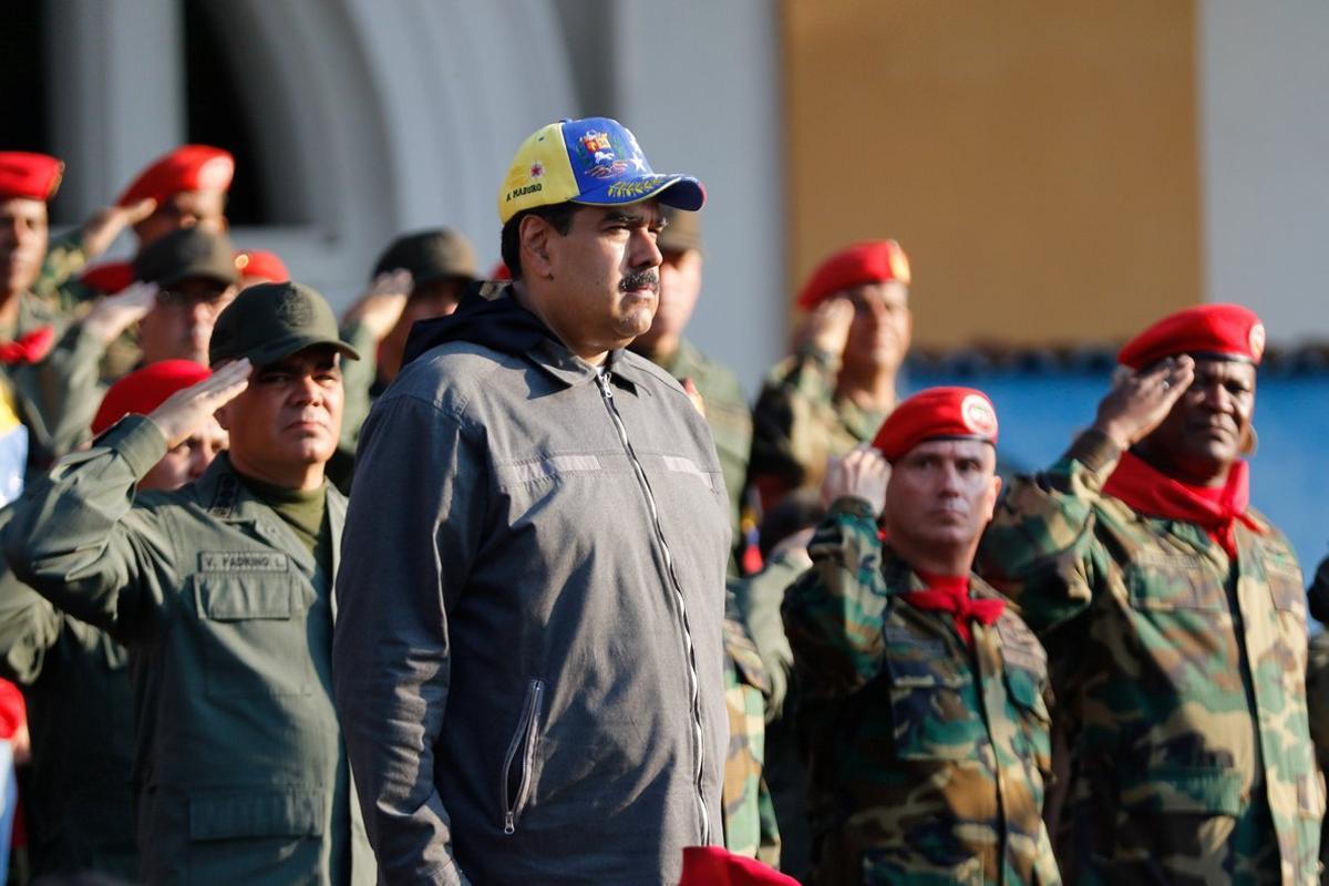 Venezuela s President Nicolas Maduro attends a ceremony to commemorate the 27th anniversary of late Venezuelan President Hugo Chavez failed coup attempt in Maracay  Venezuela February 4  2019  Miraflores Palace Handout via REUTERS ATTENTION EDITORS - THIS PICTURE WAS PROVIDED BY A THIRD PARTY