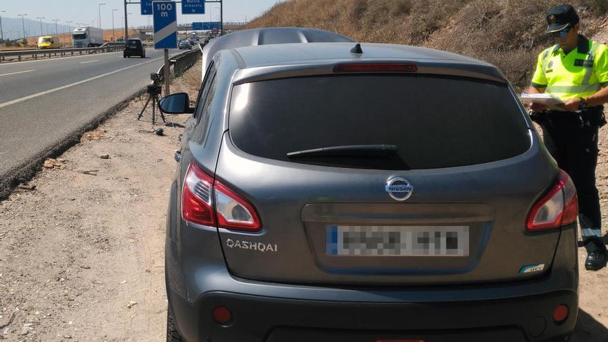 A 176 km por hora en un tramo de 80 en Cartagena