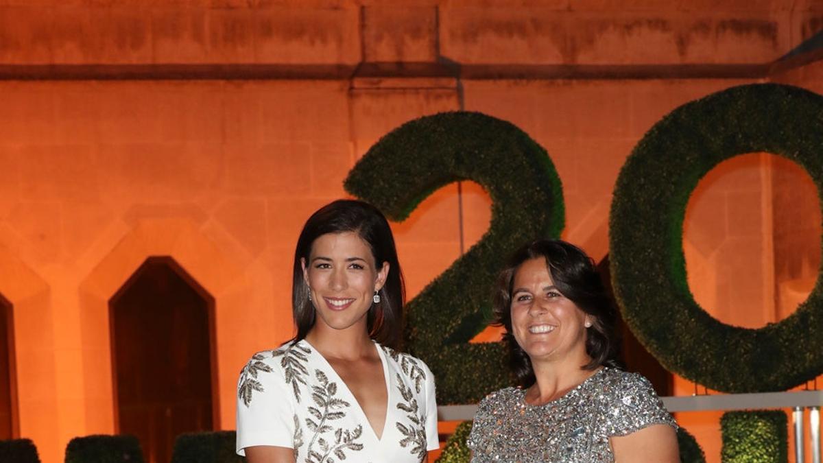 Garbiñe Muguruza en la cena de campeones de Wimbledon 2017